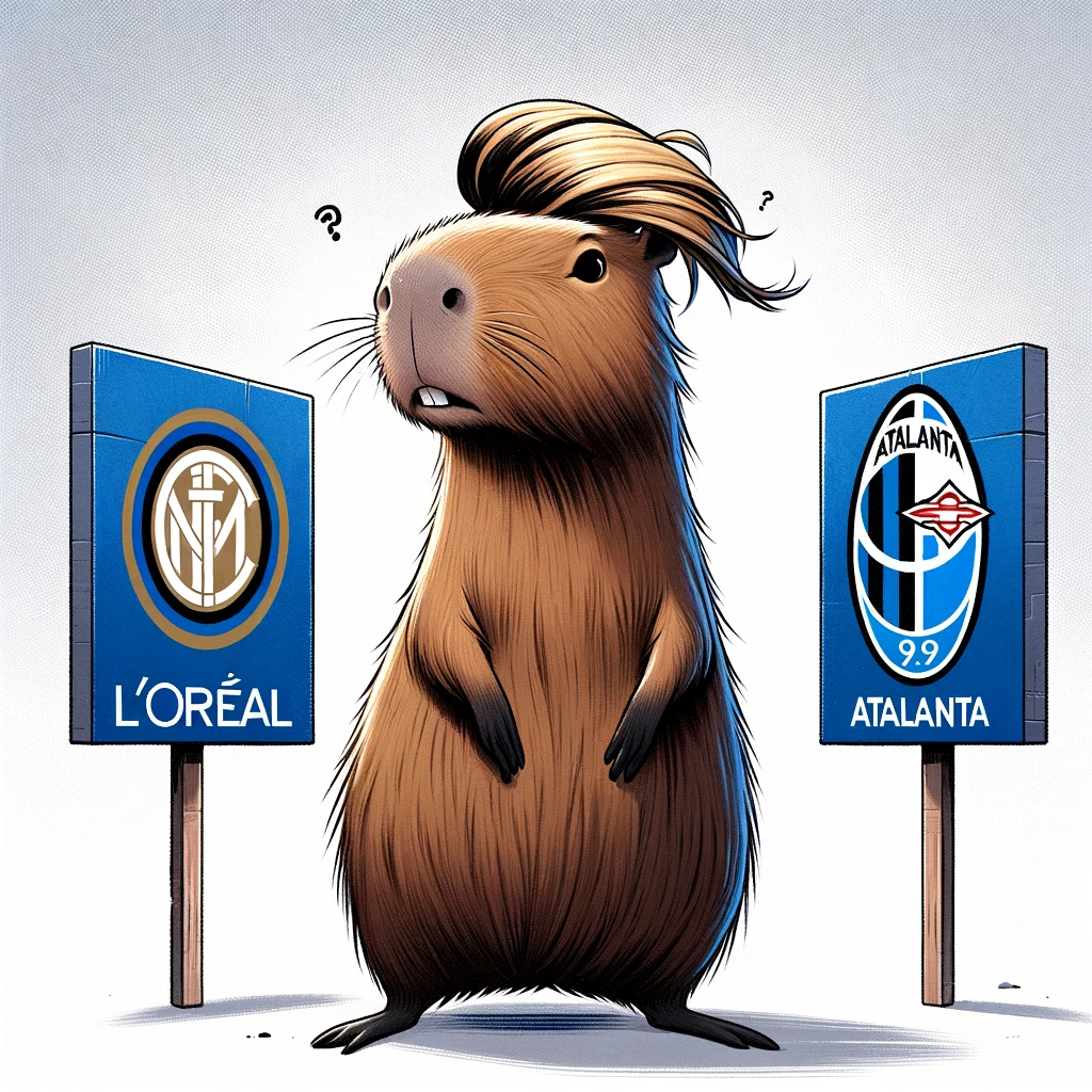 Capybara confundido ¿Orso Calcio? Inter o Atalanta
